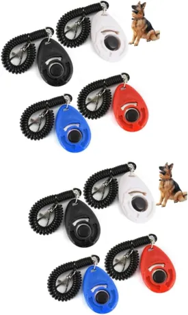 2sets Dog Clicker for Training to Use with Wrist Strap Ideal for Puppy Cat Training 4pcs*2