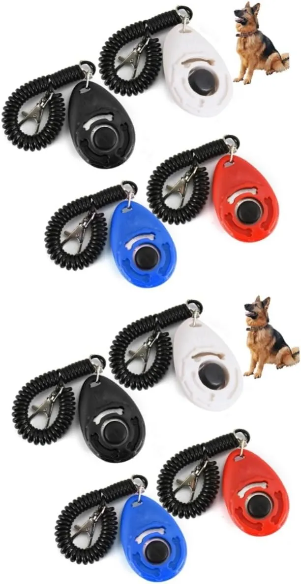 2sets Dog Clicker for Training to Use with Wrist Strap Ideal for Puppy Cat Training 4pcs*2