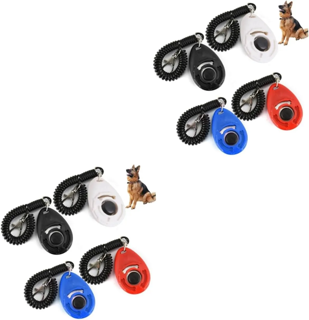 2sets Dog Clicker for Training to Use with Wrist Strap Ideal for Puppy Cat Training 4pcs*2