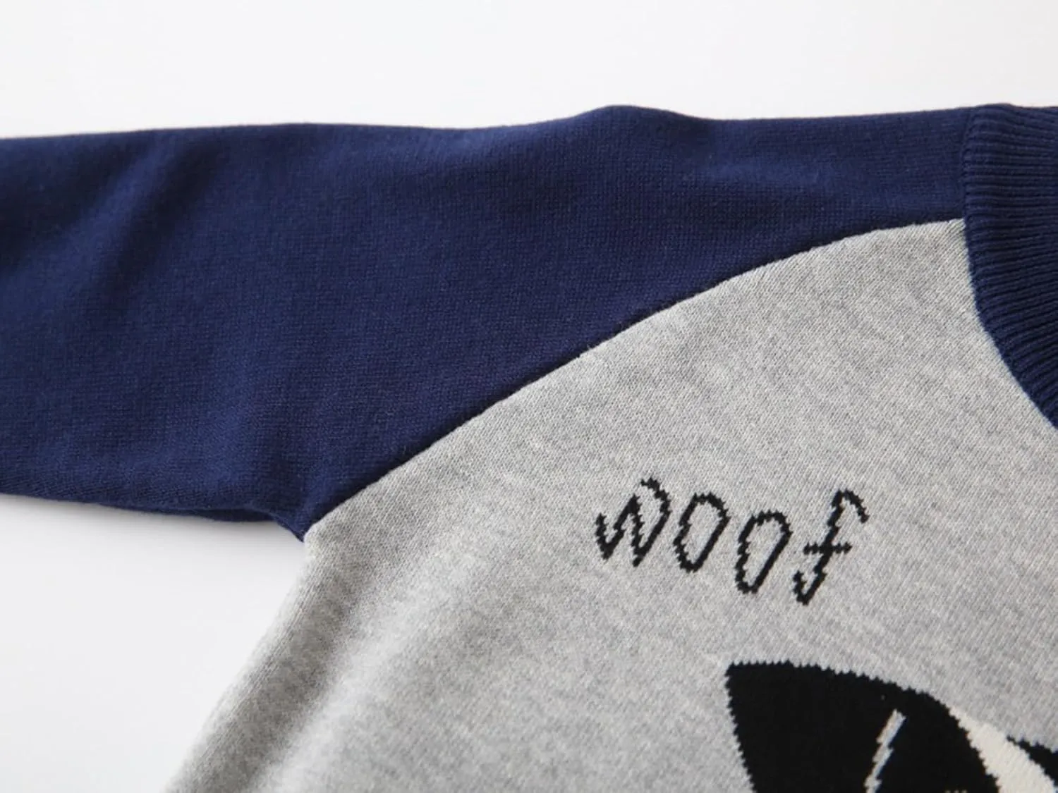 Baby Boys Knit Sweater Round Striped Cotton Cartoon Animal Pullover Sweatshirt