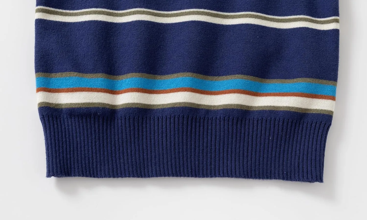 Baby Boys Knit Sweater Round Striped Cotton Cartoon Animal Pullover Sweatshirt