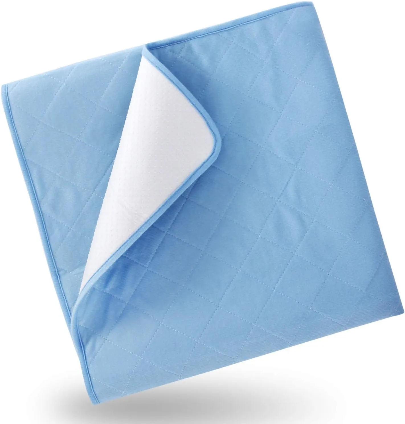 Bed Pads for Incontinence Washable Large (34"  52"), Reusable Pee Pads Waterproof Bed Underpads Chucks Pads with Non-Slip Back for Elderly, Kids, Women or Pets, Blue