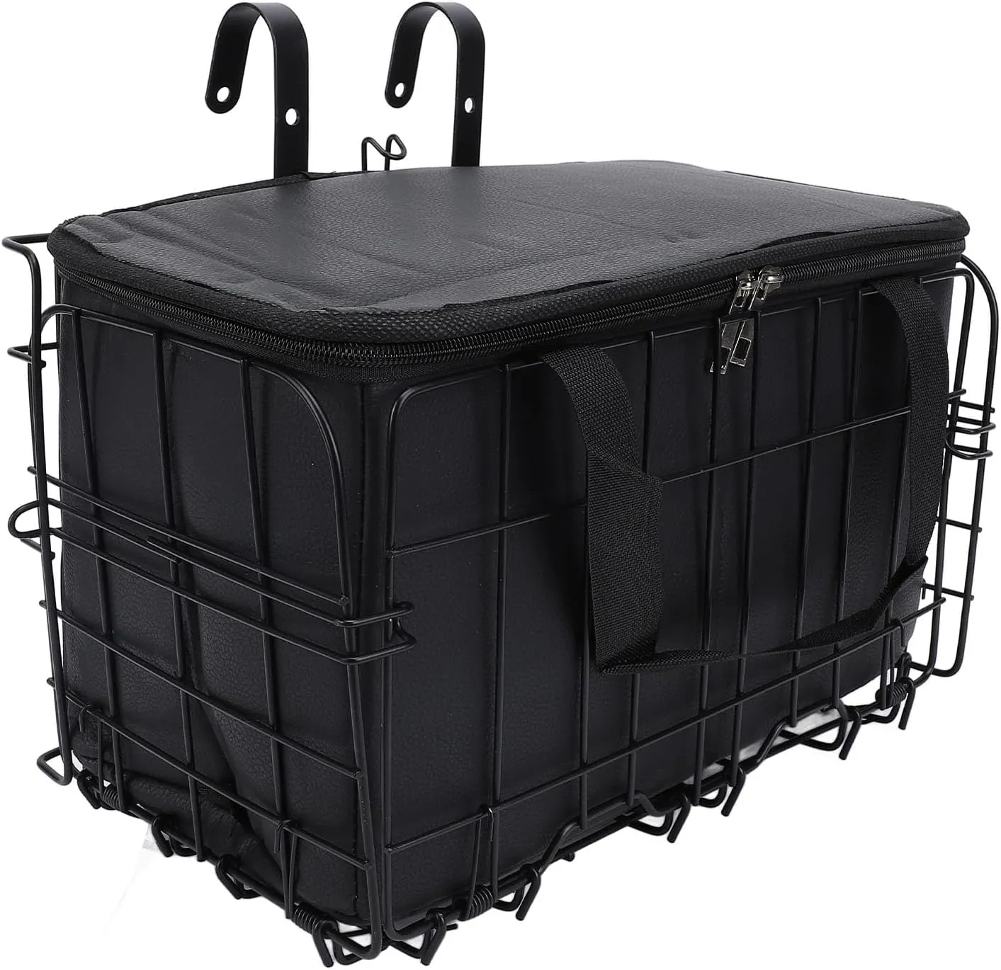 Bikes Basket, Bikes Front Basket with Removable Liner Bag, Large Capacity Quick Release Design Bikes Frame Basket E Bikes Basket for Carrying Dogs, Pets, Fruit & Grocery
