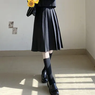 Black Blue JK sailor girl school uniform set