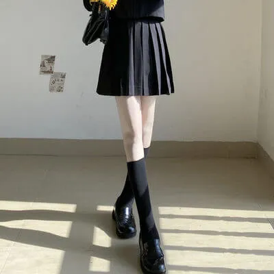 Black Blue JK sailor girl school uniform set