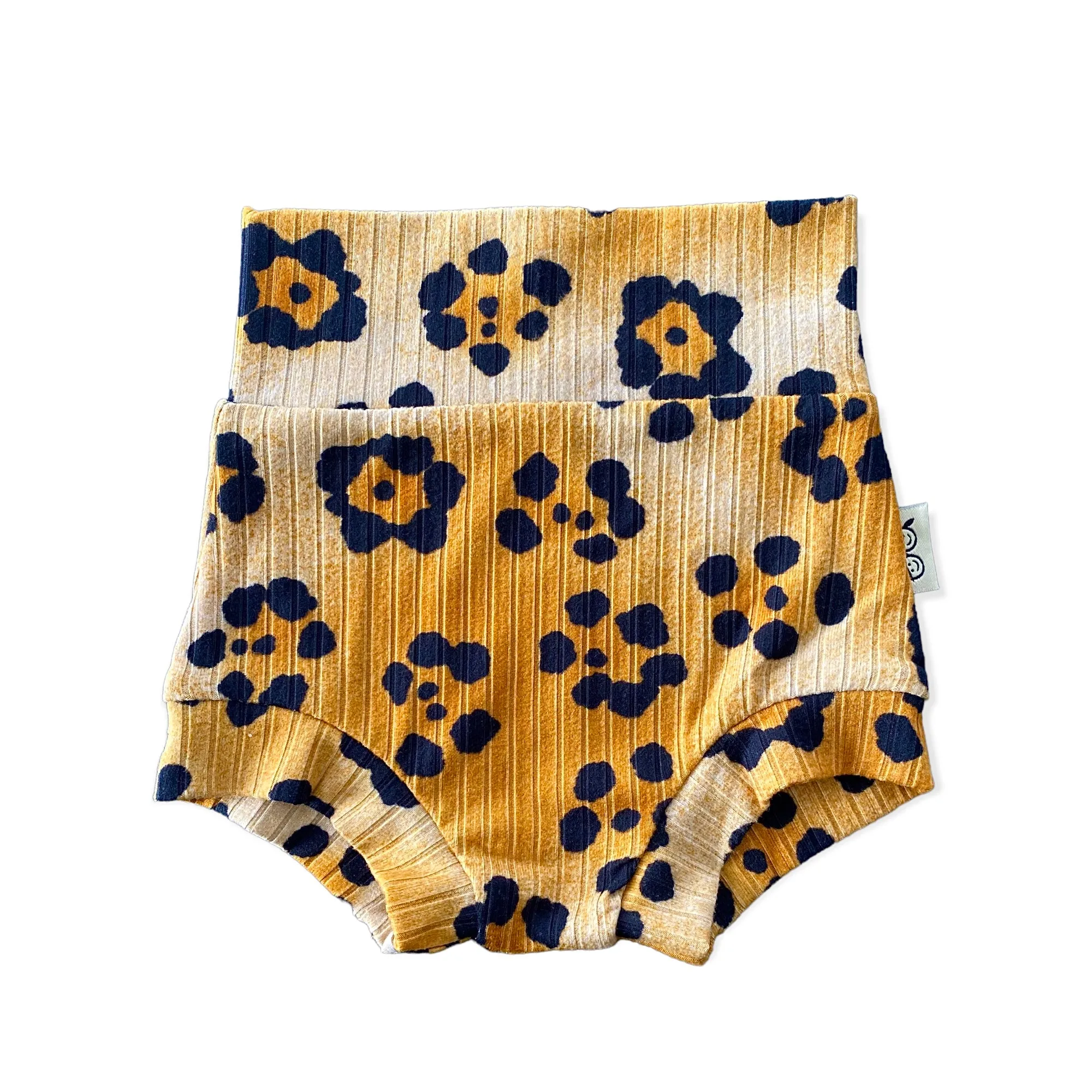Brown Cheetah Flowers Ribbed Summer Lounge Set