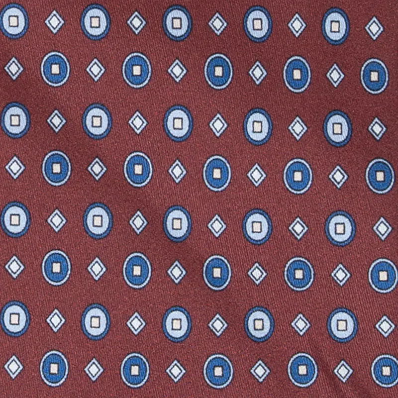 Burgundy Silk Tie & Navy Blue Suspenders Set