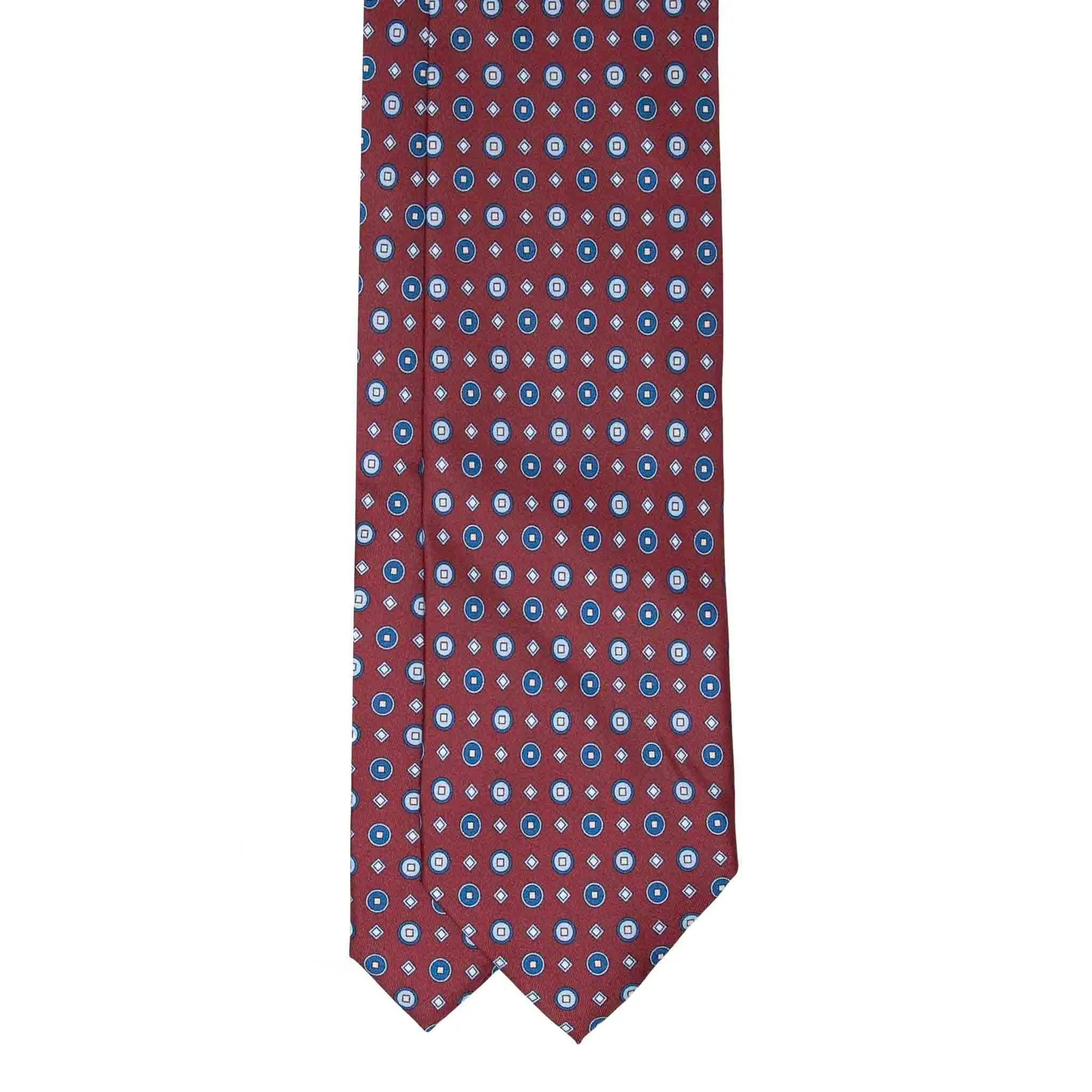 Burgundy Silk Tie & Navy Blue Suspenders Set