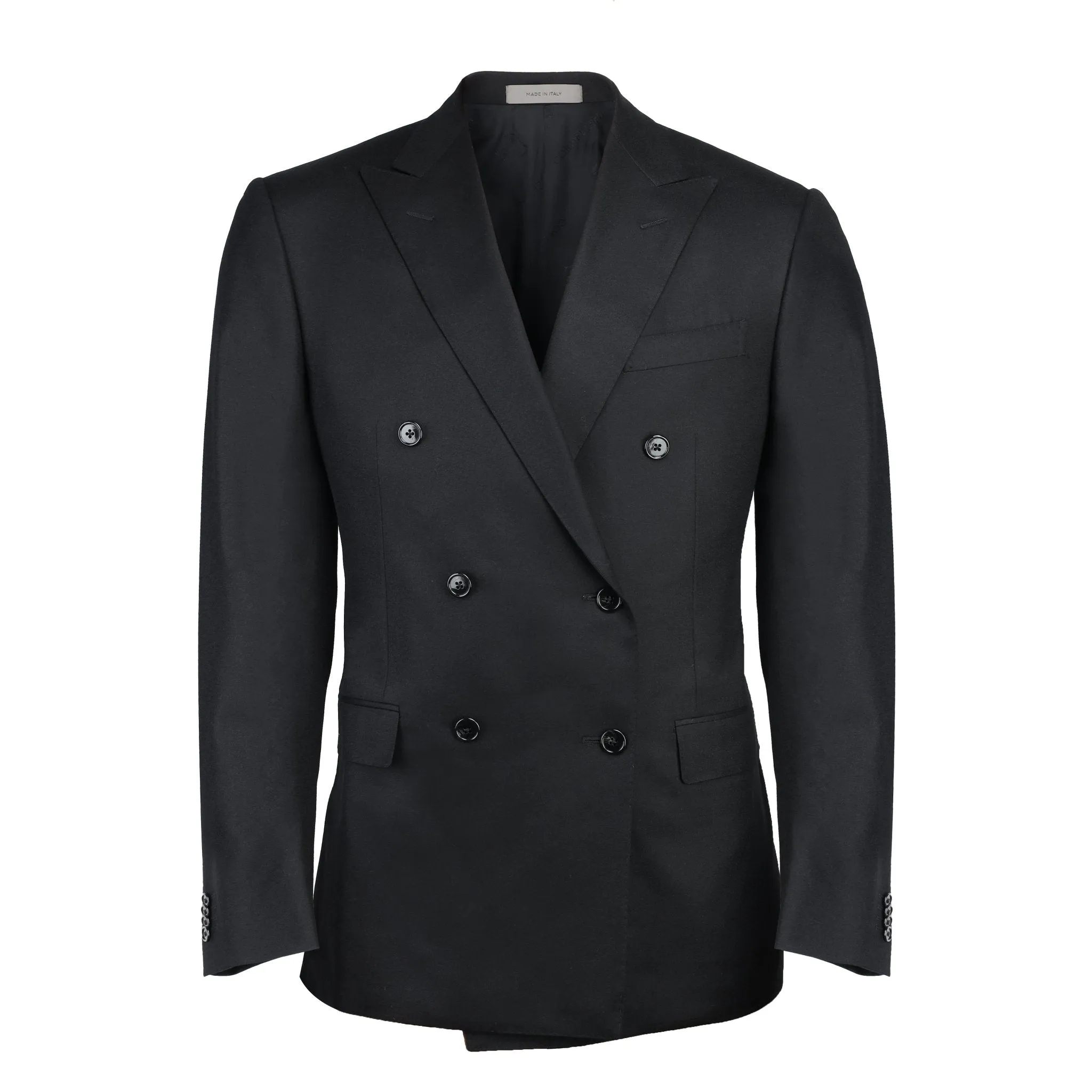 CORNELIANI Double Breasted Academy Wool Suit BLACK REG