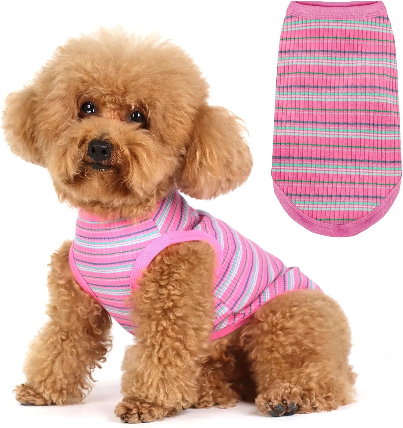 Elevate Your Pet's Comfort and Fashion: Premium 100% Cotton Rib Dog Shirt Vest for Small Breeds Like Chihuahuas, Yorkies, and Puppies .Year-Round Style with Tank-Style Puppy Attire Purple Medium