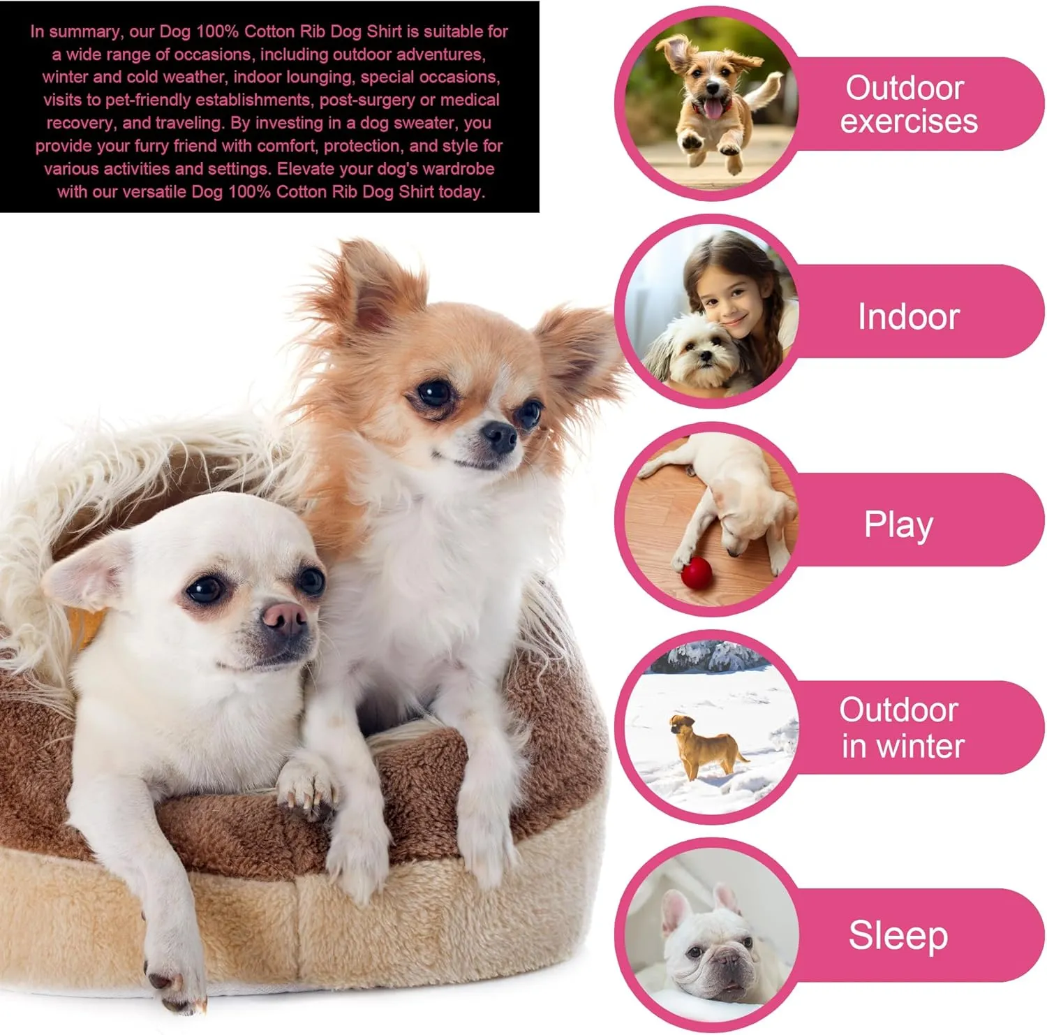 Elevate Your Pet's Comfort and Fashion: Premium 100% Cotton Rib Dog Shirt Vest for Small Breeds Like Chihuahuas, Yorkies, and Puppies .Year-Round Style with Tank-Style Puppy Attire Purple Medium