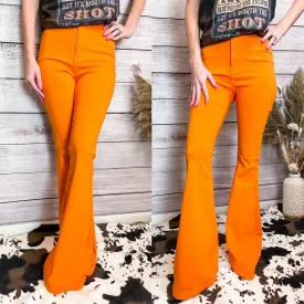 Fall Orange Bell Bottoms