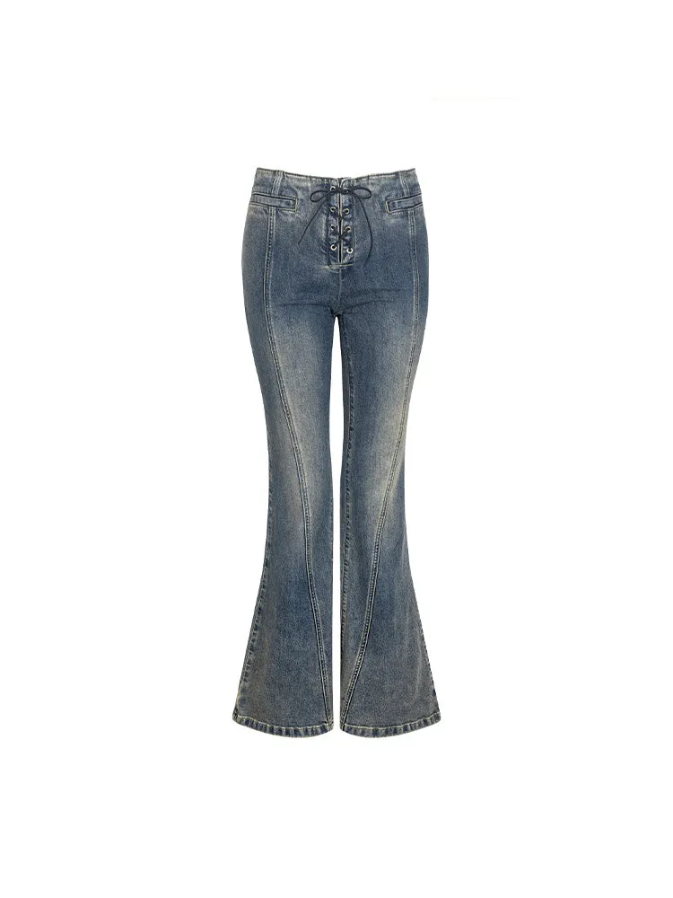 Flare Denim Casual Pants