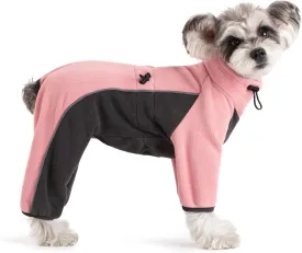 Fleece Coat for Small Medium Dogs - Pullover Pajamas Jumpsuit Bodysuit With Legs, Pet Windproof Warm Cold Weather Jacket Full Body Vest Cozy Snowsuit Apparel Outfit Clothes