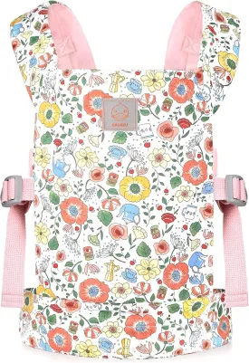 GAGAKU Baby Doll Carrier Stuffed Animal Carrier for Girls Doll Accessory Adjustable Straps for Reborn Baby Dolls - Pink Teapot