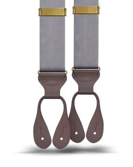 Grey Silk Suspenders