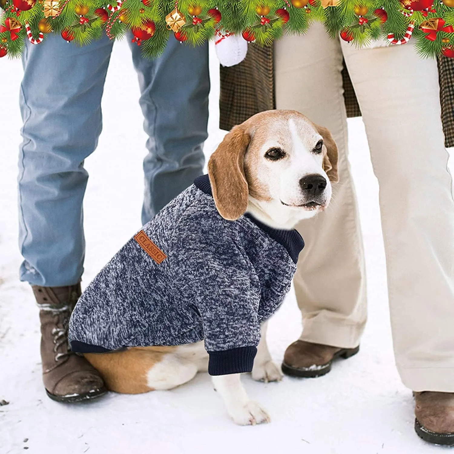 HYLYUN 4 Pieces Dog Sweaters for Small Dogs, Chihuahua Sweater Puppy Sweatshirt Pet Dog Classic Knitwear Sweater Warm Winter Dog Clothes Doggie Sweater Pullover S