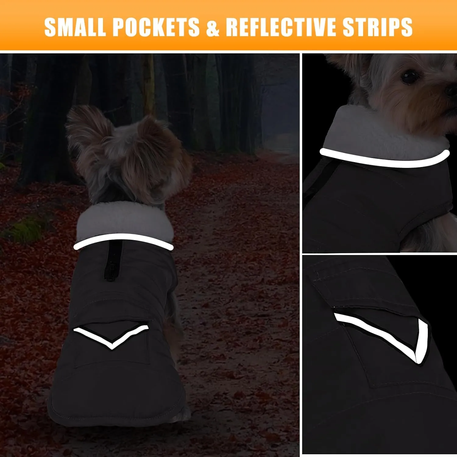 iBuddy Dog Winter Coats with Fleece Vest,Waterproof Warm Dog Snow Jacket Windproof, Reflective Adjustable Pet Dogs Cold Winter Coat for Dogs Girl Boy