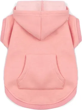 Koneseve Dog Hoodie - Fleece Warm Sweater with Pocket, Soft Clothes for Daily Wear, Basic Hooded Sweatshirts, Winter Coat Clothing, Comfort Tee Shirt Fit for All Breeds Pet - Pink - M