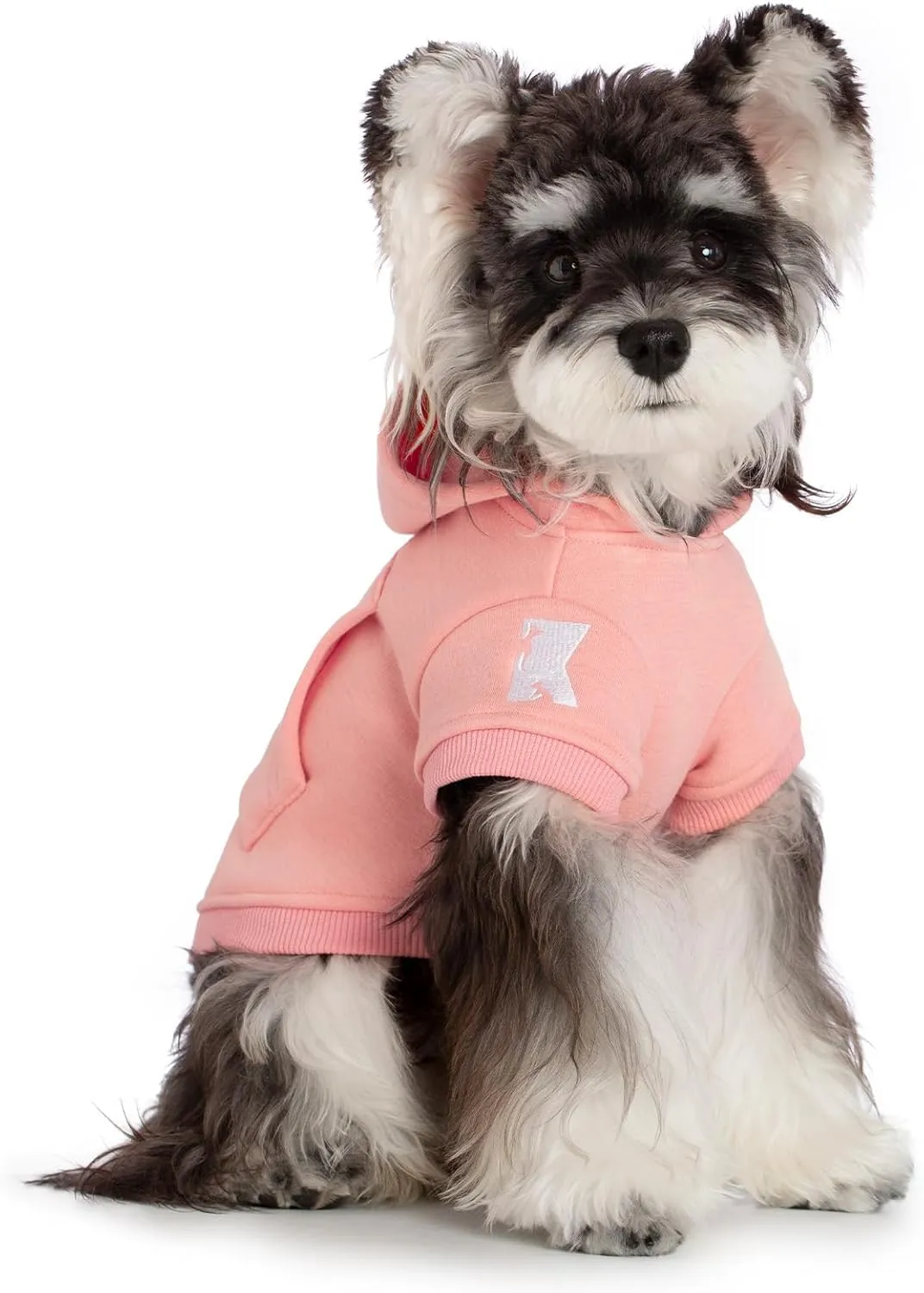 Koneseve Dog Hoodie - Fleece Warm Sweater with Pocket, Soft Clothes for Daily Wear, Basic Hooded Sweatshirts, Winter Coat Clothing, Comfort Tee Shirt Fit for All Breeds Pet - Pink - M