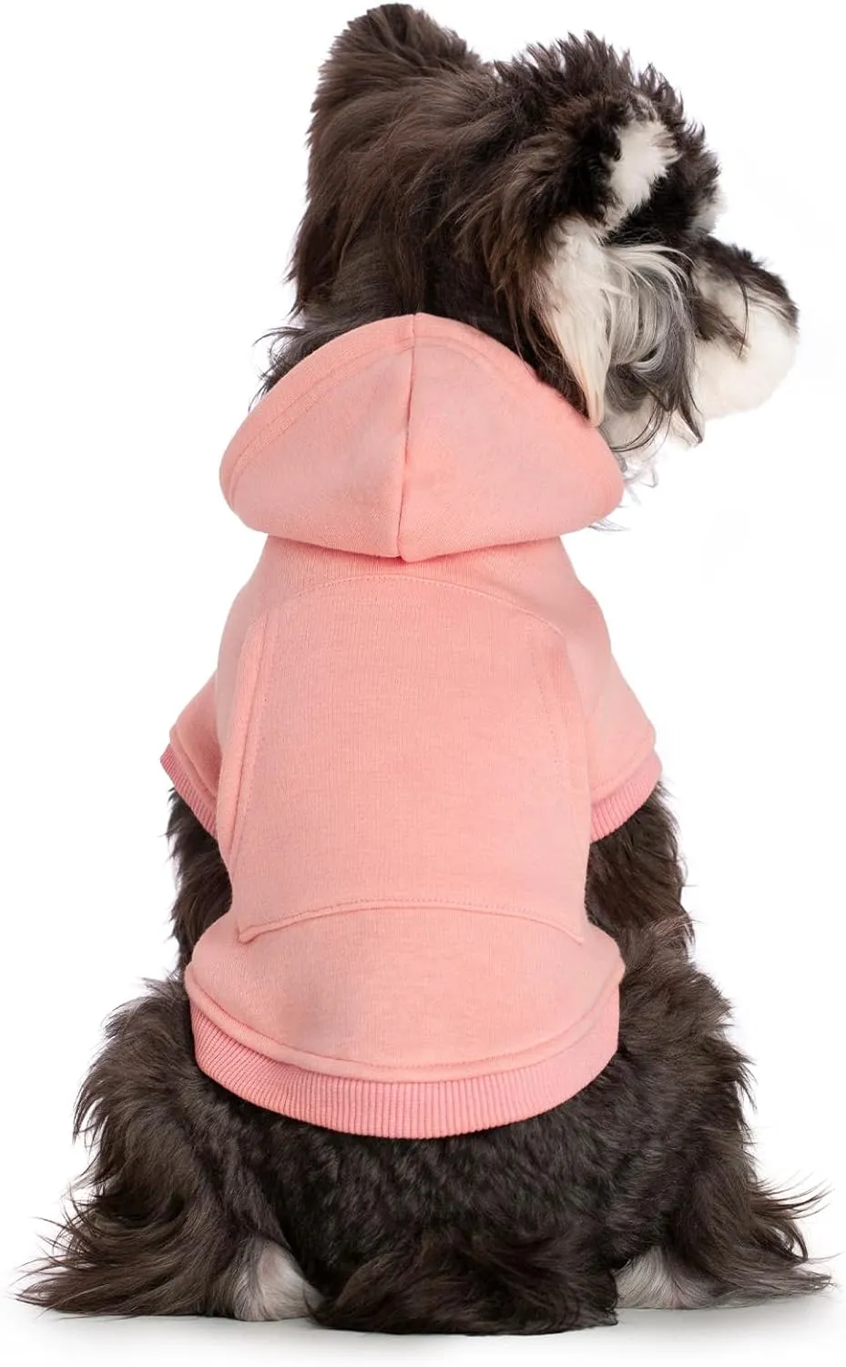 Koneseve Dog Hoodie - Fleece Warm Sweater with Pocket, Soft Clothes for Daily Wear, Basic Hooded Sweatshirts, Winter Coat Clothing, Comfort Tee Shirt Fit for All Breeds Pet - Pink - M
