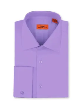 Lavender Steven Land Men's French Cuff Dress Shirt Regular-Fit 100% Cotton
