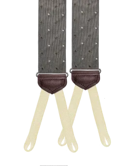 Limited Edition<br>Norton Grey Silk Suspenders