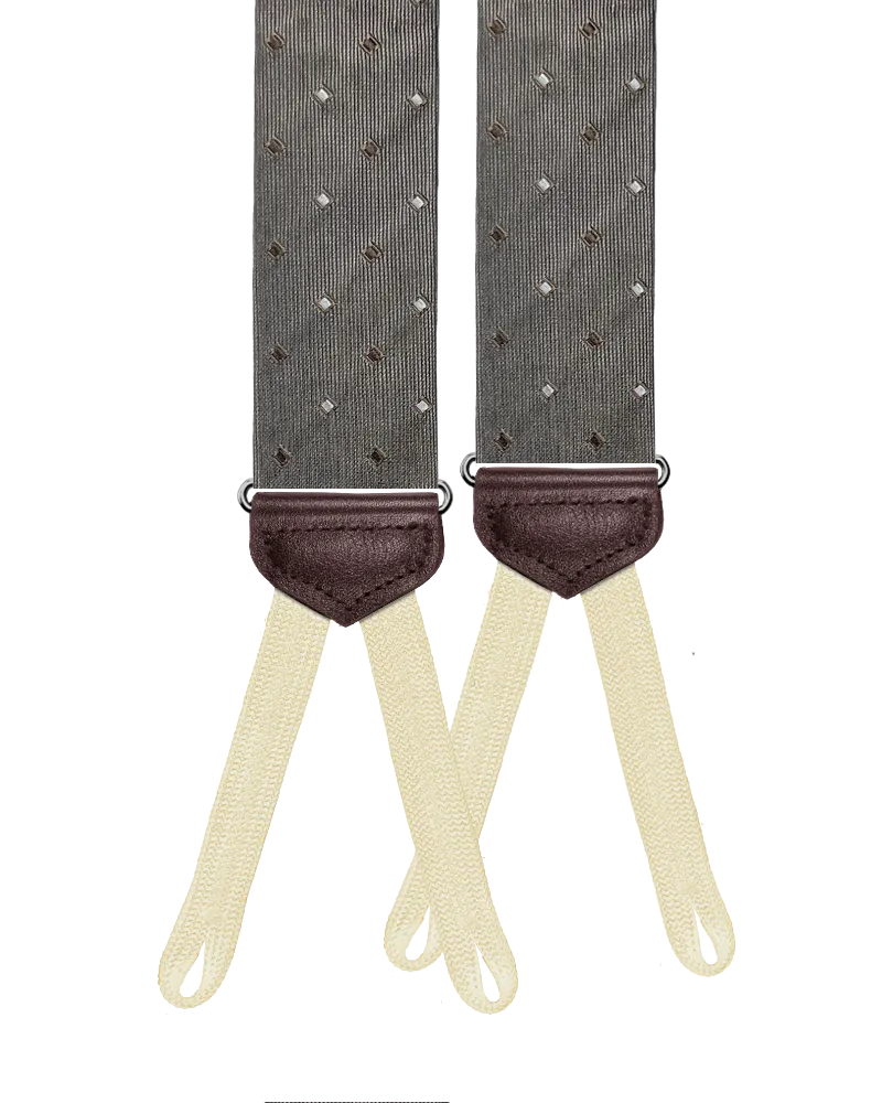 Limited Edition<br>Norton Grey Silk Suspenders