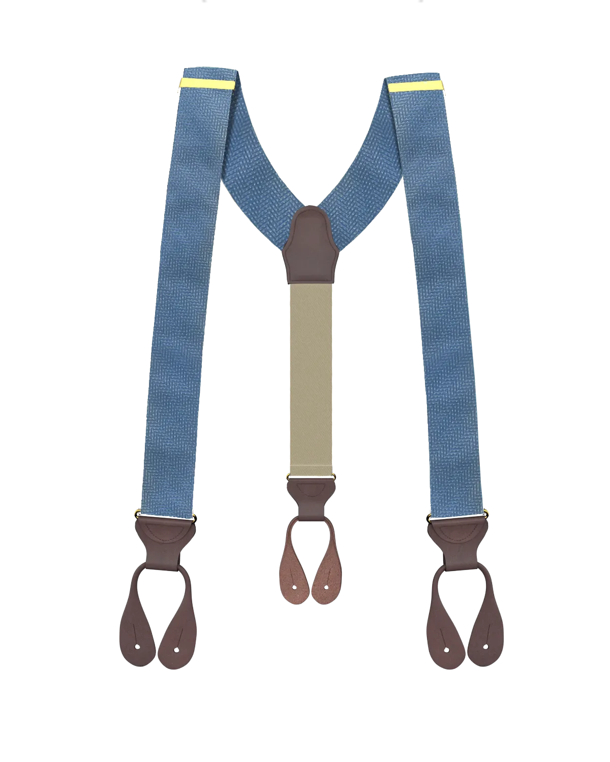 Limited Edition<br>Victor Blue Silk Suspenders