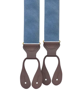 Limited Edition<br>Victor Blue Silk Suspenders