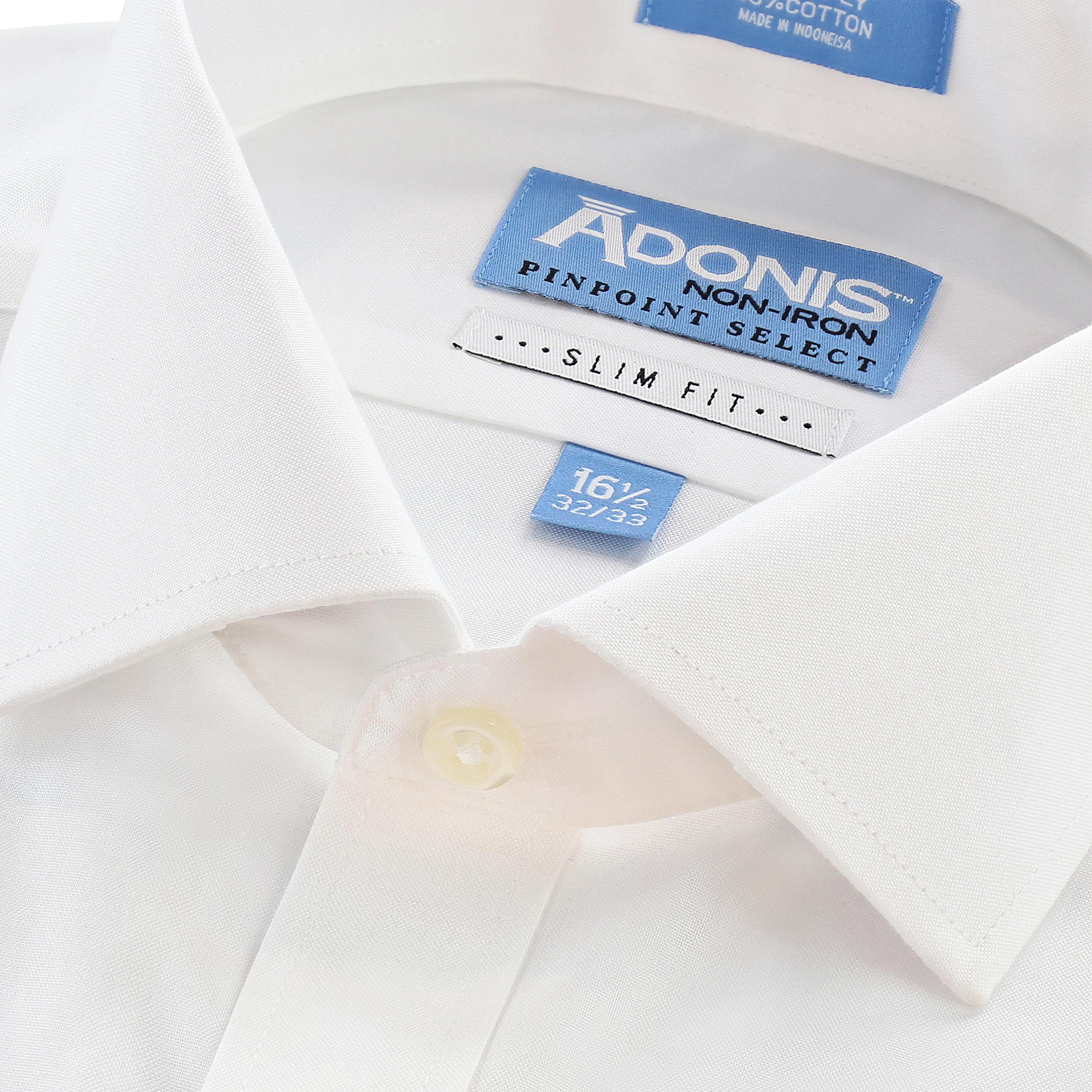 Mens Slim Fit Non Iron Cotton Pinpoint Dress Shirt