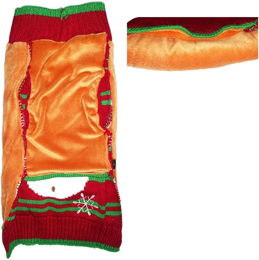 NACOCO Dog Snow Sweaters Thick Snowman Sweaters Xmas Dog Holiday Sweaters New Year Christmas Sweater Pet Clothes for Small Dog and Cat(Thick Snowman,L)