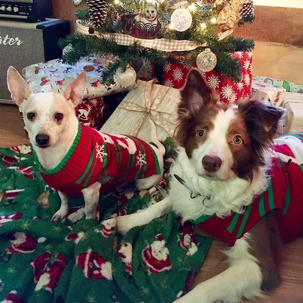 NACOCO Dog Snow Sweaters - Xmas, Holiday & New Year Sweaters for Small Dog and Cat (Snowman, L)