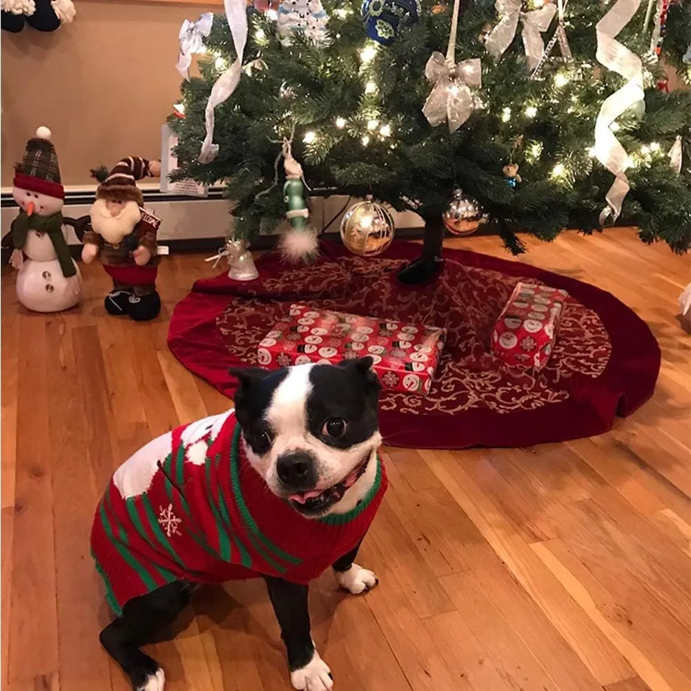 NACOCO Dog Snow Sweaters - Xmas, Holiday & New Year Sweaters for Small Dog and Cat (Snowman, L)