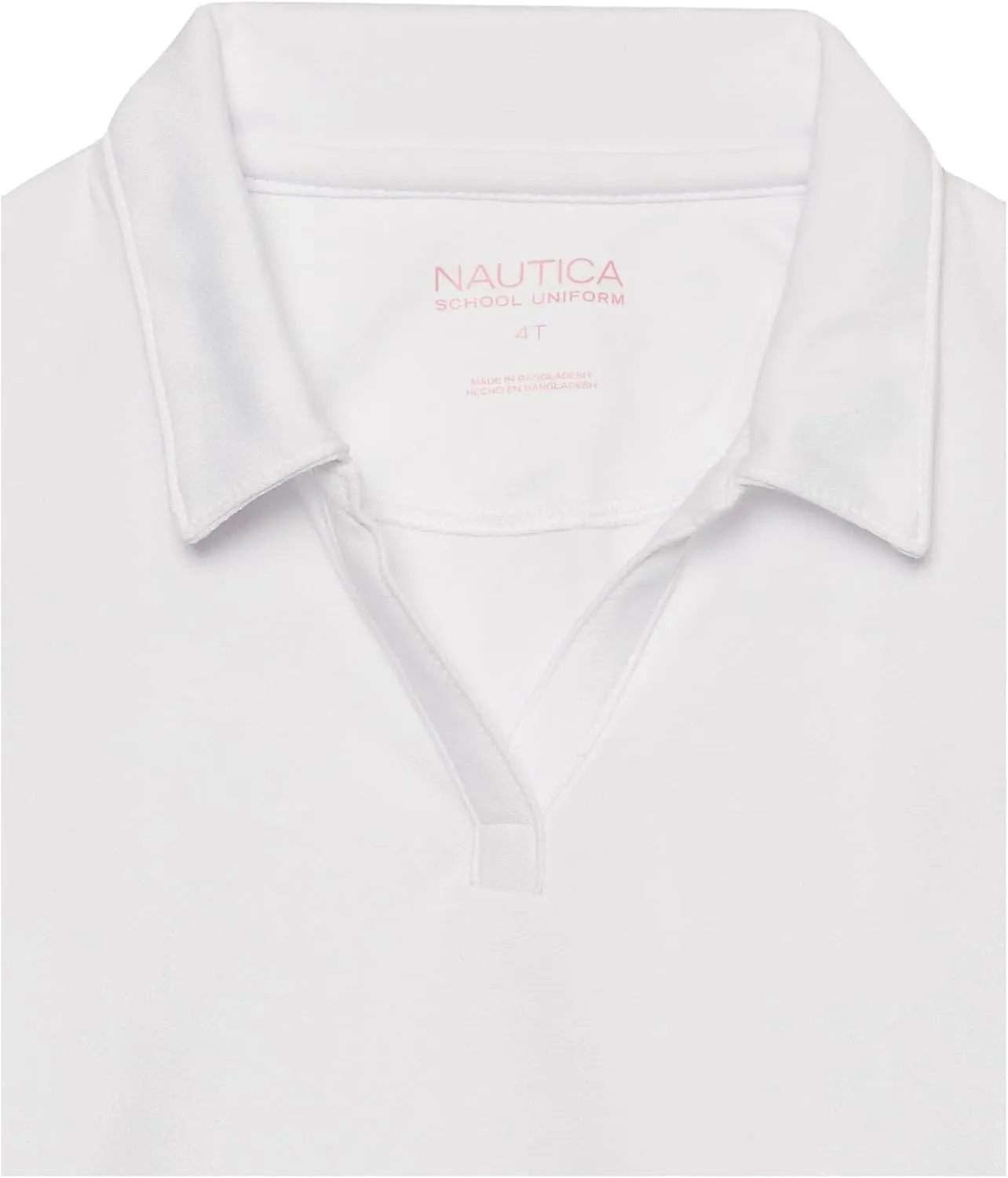 Nautica Girls' School Uniform Short Sleeve Performance Polo
