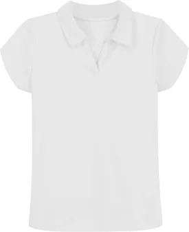 Nautica Girls' School Uniform Short Sleeve Performance Polo