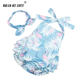 NEW Baby Girl Clothing Lucky Child Cotton Rompers & Headband Set Newborn Photography Props Christmas Gift