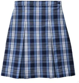 Plaid 76 Kick-Pleat Skirt