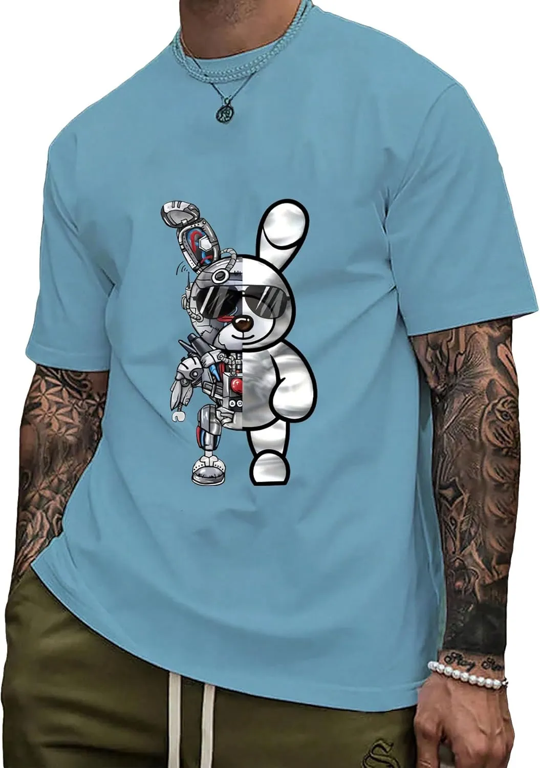 SOLY HUX Men's Graphic Tees Short Sleeve Crew Neck Vintage T-Shirt Casual Summer Shirt Tops