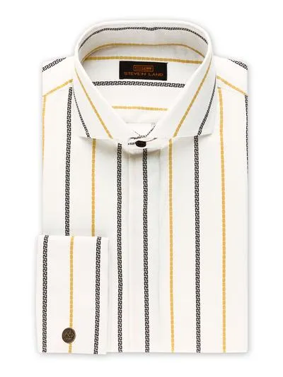 Steven Land Greek Key Dress Shirt