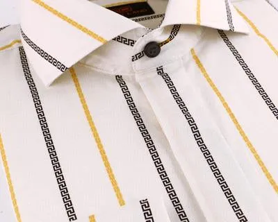 Steven Land Greek Key Dress Shirt