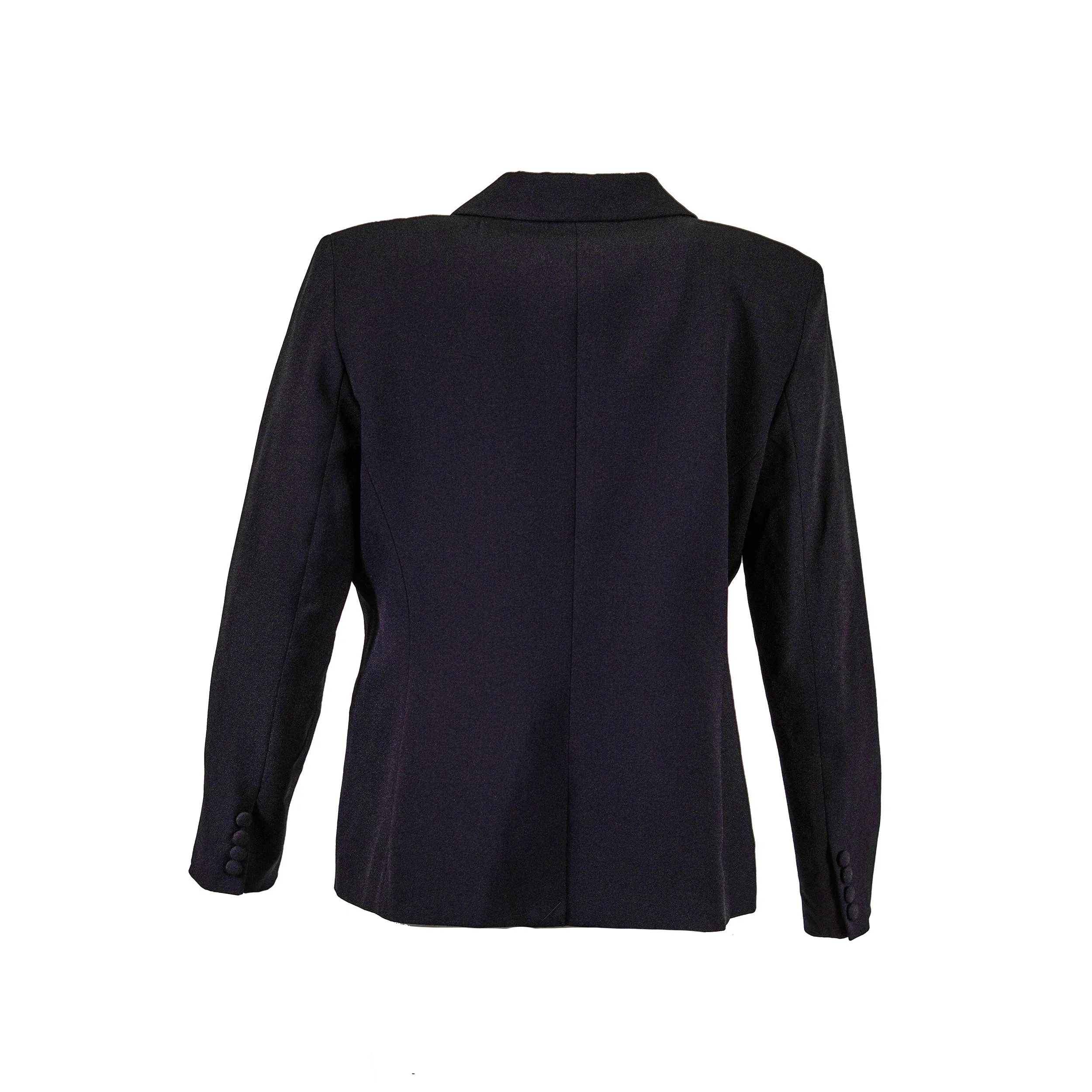 Tahari Women's Petites Double Breasted Kiss Front Blazer Black Size 16P