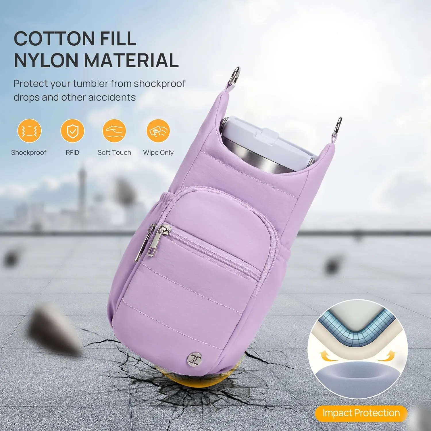 Telena Water Bottle Holder with Strap Crossbody Bags for Women for Walking, Hiking, Cycling