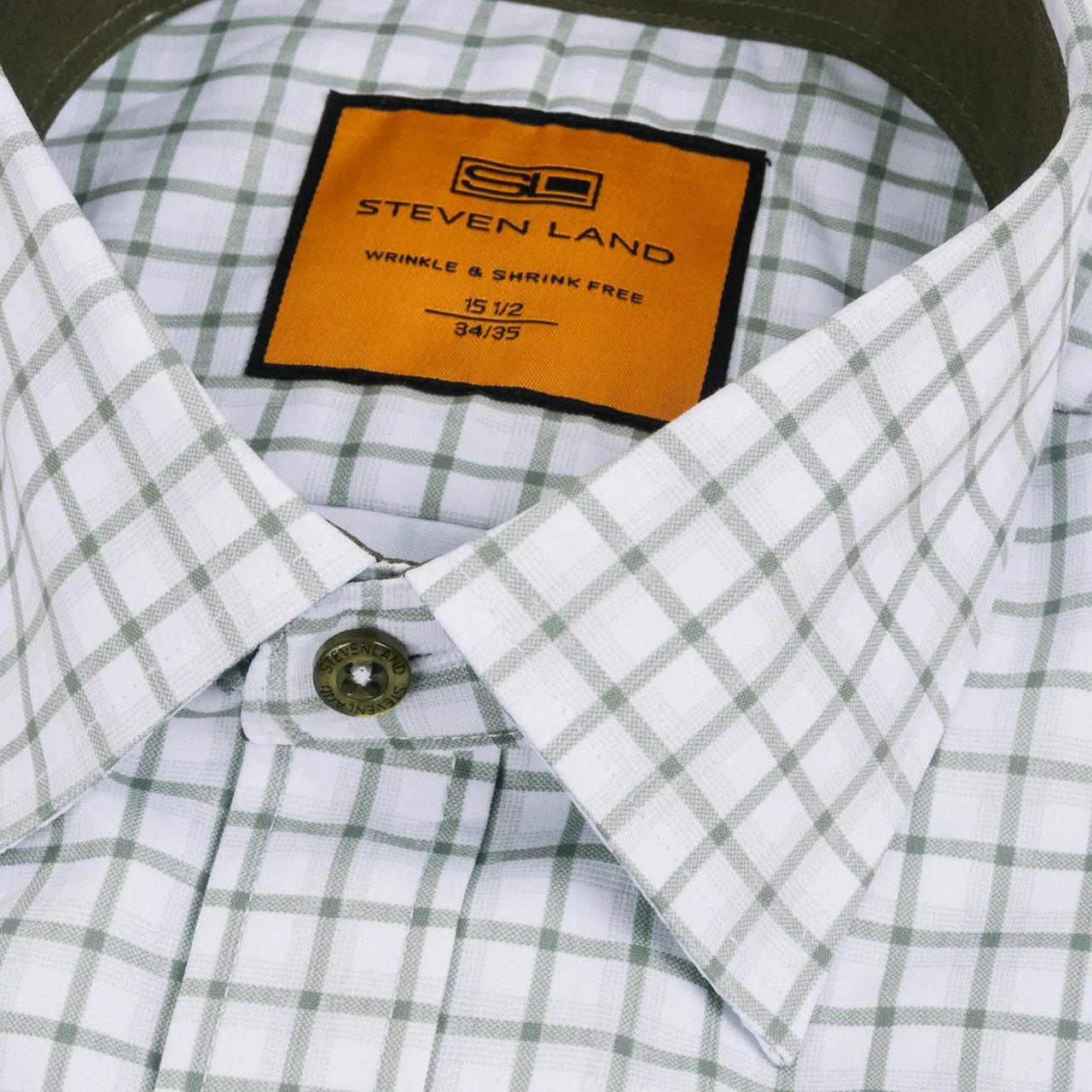 The Wide Plaid Dress Shirt | Classic Collar with Interior Contrast | Angled French Cuff
