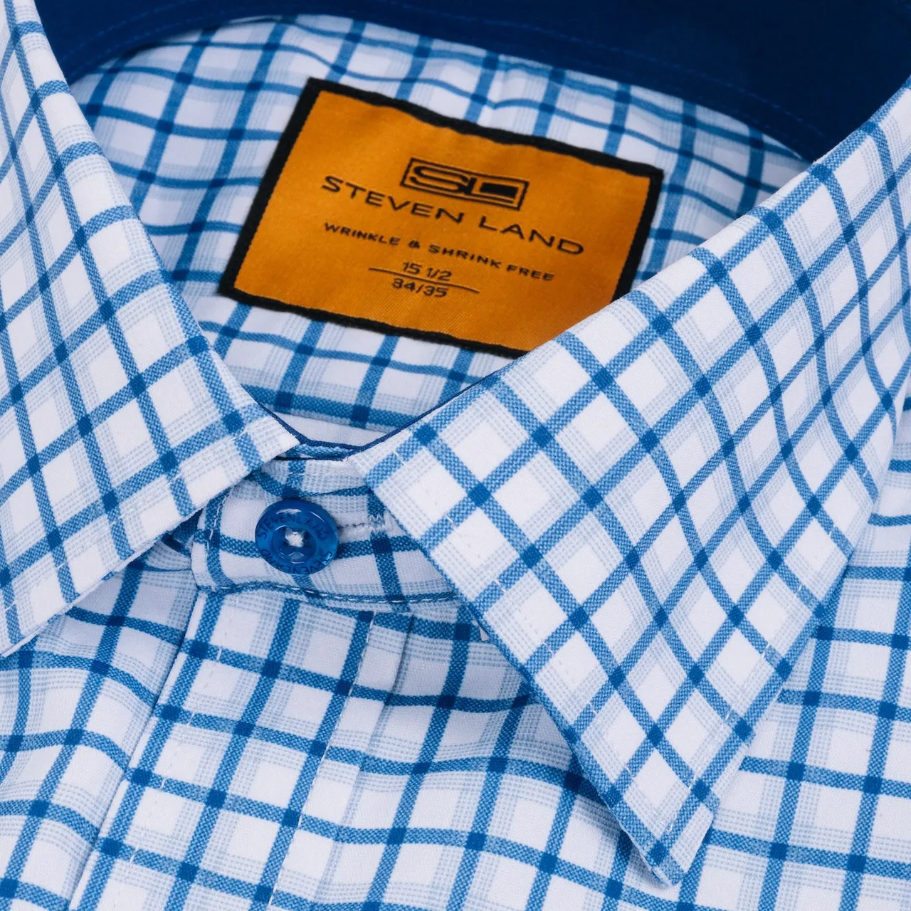 The Wide Plaid Dress Shirt | Classic Collar with Interior Contrast | Angled French Cuff